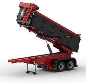 ZITIANYOUBUILD Custom MOC-93339 Red & Black Dump Trailer 1748 Parts Toys Gift for Christmas