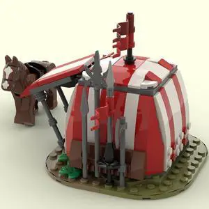 ZITIANYOUBUILD Custom MOC-86376 Medieval Tournament Tent 164 Parts Toys Gift for Christmas