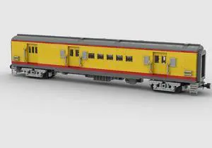 ZITIANYOUBUILD Custom MOC-45185 Union Pacific RPO coach 1143+ Parts Toys Gift for Christmas