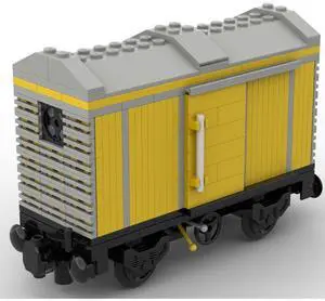 ZITIANYOUBUILD Custom MOC-86518 Box Car Train Wagon 258 Parts Kids Gift for Christmas