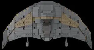 ZITIANYOUBUILD Custom MOC-126538 Goauld Death Glider Sci-fi Battleship Model  645 Parts