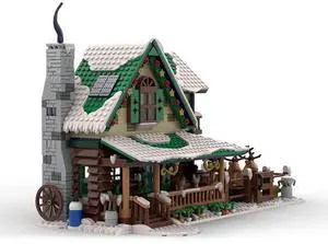 ZITIANYOUBUILD Custom MOC-183213 Winter Village Reindeer Ranch Blocks Set 1973 Parts for Christmas