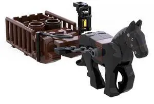 ZITIANYOUBUILD Custom MOC-96289 Medieval Horse Sled 47 Parts Building Toys Gift for Christmas