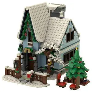 ZITIANYOUBUILD Custom MOC-92758 Winter Cabin Street View 1400 Parts Toys Gift for Christmas