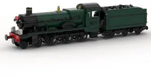 ZITIANYOUBUILD Custom MOC-117927 GWR 8W Hall Class Kinlet-Hall Steam Locomotive 1009 Parts Christmas