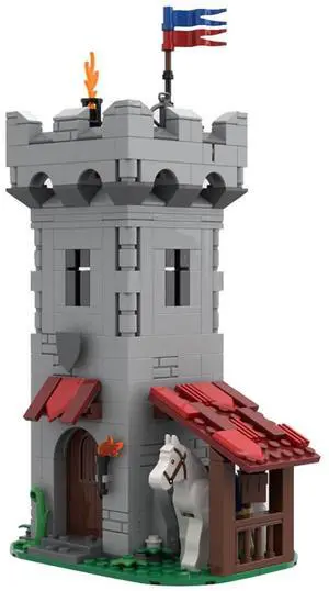 ZITIANYOUBUILD Custom MOC-80769 Medieval Theme Design Style Modular Watchtower 369 Parts