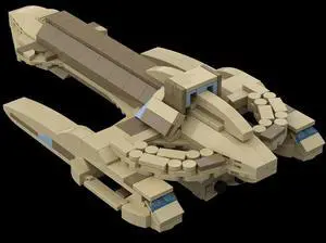 ZITIANYOUBUILD Custom MOC-117482 Karemma Ship Sci-Fi Battleship Model 400 Parts for Christmas