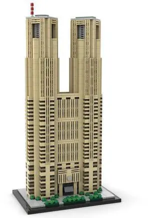 ZITIANYOUBUILD MOC-153517 1/800 Scale Tokyo Metropolitan Government Building MOC Set 1972PCS
