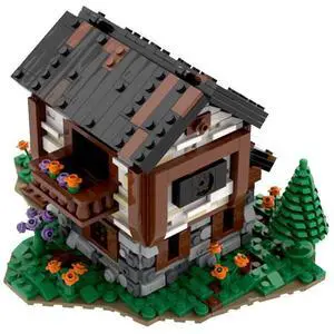 ZITIANYOUBUILD MOC-57549 Medieval Bungalow Module of Large Village Theme Building Blocks 943PCS
