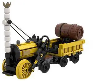 ZITIANYOUBUILD Custom MOC-175933 Stephensons Rocket Locomotive Building Blocks Set (364PCS)