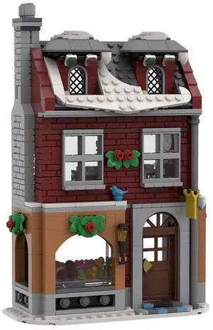 ZITIANYOUBUILD Custom MOC-154035 Winter Village  Main Street Bakery Building Blocks Set 621PCS