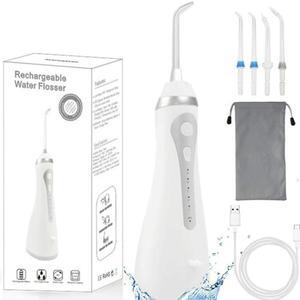 Water Dental Flosser Pick for Teeth, 300ML Portable Oral Irrigator, Rechargeable Travel Irrigation Cleaner, Professional Electric Flossing Machine Power Flossers & Irrigator Accessories