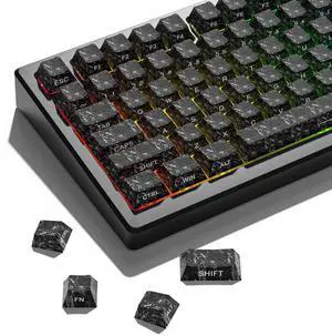 Womier Cherry Profile ABS Keycaps 106 Keys Carbon Fiber Pattern Keycap Set for MX Switch Mechanical Keyboard, Fits 60% 65% 75% 80% Layouts Womier Cherry Profile ABS Keycaps 106 Keys Carbon Fiber Pattern Keycap Set for MX Switch Mechanical Keyboard, Fits 60% 65% 75% 80% Layouts