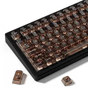 Womier Coffee Clear keycaps for Mechanical Keyboard, Transparent MDA keycaps 60 75 100 Percent, Ceramic Jelly Key caps Set, Shine Through Key caps for Mx Switches Mechanical Keyboard(115key) Womier Coffee Clear keycaps for Mechanical Keyboard, Transparent MDA keycaps 60 75 100 Percent, Ceramic Jelly Key caps Set, Shine Through Key caps for Mx Switches Mechanical Keyboard(115key)