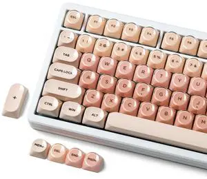 Womier PBT Keycaps, Flesh Pink Foundation Jelly Keycaps MOA Profile, 128 Keys Elegant Cute Custom Key caps for Cherry Gateron MX Mechanical Keyboard, Ergonomic, No Tear & Never Fades Womier PBT Keycaps, Flesh Pink Foundation Jelly Keycaps MOA Profile, 128 Keys Elegant Cute Custom Key caps for Cherry Gateron MX Mechanical Keyboard, Ergonomic, No Tear & Never Fades