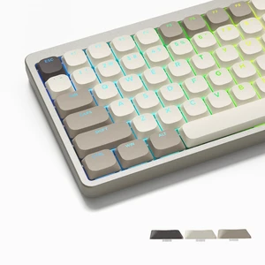Low Profile Keycaps - Shine Through PBT Keycaps | 60 65 75 100 Percent, Mechanical Keyboard Keycaps for Cherry Gateron MX Switches Keyboard - Khaki Grey Low Profile Keycaps - Shine Through PBT Keycaps | 60 65 75 100 Percent, Mechanical Keyboard Keycaps for Cherry Gateron MX Switches Keyboard - Khaki Grey