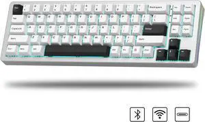 Womier S-K71 68% aluminum three-mode washer blue mechanical keyboard    White