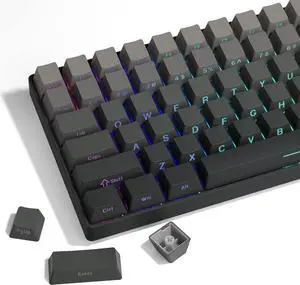 Shine Through Keycaps - Side Print Keycaps, PBT Double Shot Custom Keycap Set, 136 Keys Gradient Seaweed Green Keycaps, OEM Profile Keyboard Keycaps for Cherry Gateron MX Switches Keyboard