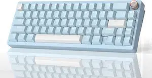 Costom SK65 65% Gasket Mounted Wireless Aluminum Keyboard with Knob - Gaming Keyboard Blue