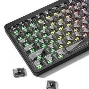 Womier Dark Grey Low Profile keycap Set,PC Clear Keycaps Jelly Style,Shine Through Custom Key caps for Cherry Gateron MX Switches 60% 65% 75% 96% 100% Mechanical Keyboard,126keys Womier Dark Grey Low Profile keycap Set,PC Clear Keycaps Jelly Style,Shine Through Custom Key caps for Cherry Gateron MX Switches 60% 65% 75% 96% 100% Mechanical Keyboard,126keys
