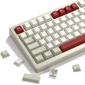 Womier Double Shot PBT Keycaps Set 138 Keys, Cherry Profile Custom Keycaps 60 65 75 100 Percent for 61/64/68/84/87/100/104/108 Retro Gaming Mechanical Keyboard, Creamy Vintage Grey Womier Double Shot PBT Keycaps Set 138 Keys, Cherry Profile Custom Keycaps 60 65 75 100 Percent for 61/64/68/84/87/100/104/108 Retro Gaming Mechanical Keyboard, Creamy Vintage Grey