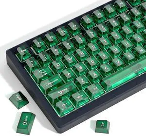 Womier Dark Green Clear Keyboard keycaps,Transparent keycaps 60 75 100 Percent,Crystal Jelly Key Cap Set,Shine Through Key caps.,Cherry Profile Key caps for Mx Switches Mechanical Keyboard Womier Dark Green Clear Keyboard keycaps,Transparent keycaps 60 75 100 Percent,Crystal Jelly Key Cap Set,Shine Through Key caps.,Cherry Profile Key caps for Mx Switches Mechanical Keyboard