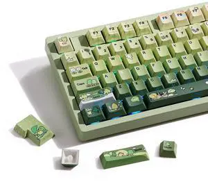 Womier Green Frog Cute Keycap Set,128 PBT Custom Keyboard Keycaps,dye Sublimation,Aperture Backlight Cherry Profile Key Cap for Mechanical Keyboard, Compatible with60 70 80 98 100(Only Keycap Set) Womier Green Frog Cute Keycap Set,128 PBT Custom Keyboard Keycaps,dye Sublimation,Aperture Backlight Cherry Profile Key Cap for Mechanical Keyboard, Compatible with60 70 80 98 100(Only Keycap Set)