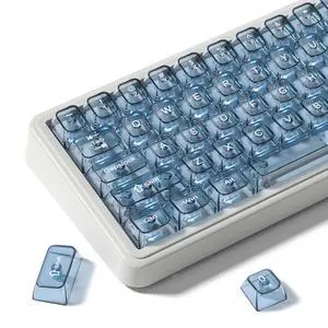Womier Slate Blue Clear keycaps,Transparent Keyboard keycaps,Jelly Key caps Set,Shine Through keycap,MDA Profile Keyboard caps for Mx Switches Mechanical Keyboard(115key) Womier Slate Blue Clear keycaps,Transparent Keyboard keycaps,Jelly Key caps Set,Shine Through keycap,MDA Profile Keyboard caps for Mx Switches Mechanical Keyboard(115key)
