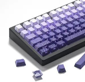 Womier Lavender Purple keycap Sets,Line Backlit,Shine Through Keyboard Key caps,Side Printed,Cherry Profile keycaps for Mechanical Keyboard, Compatible with ANSI/ISO,TKL, Full-Sized Layout Womier Lavender Purple keycap Sets,Line Backlit,Shine Through Keyboard Key caps,Side Printed,Cherry Profile keycaps for Mechanical Keyboard, Compatible with ANSI/ISO,TKL, Full-Sized Layout