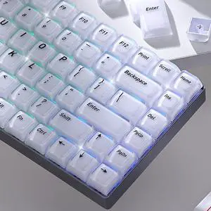 Womier Thick Jelly Keycaps Frosted, White Custom Shine Through Keycaps | Keycaps for Mechanical Keyboard Caps, CSA Profile 132-Keycap Set with US/UK Layout for 60%/65%/75%/Full Keybord(Only Keycaps) Womier Thick Jelly Keycaps Frosted, White Custom Shine Through Keycaps | Keycaps for Mechanical Keyboard Caps, CSA Profile 132-Keycap Set with US/UK Layout for 60%/65%/75%/Full Keybord(Only Keycaps)