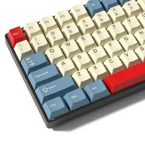 Womier PBT Keycaps Set, Doubleshot 137 Key Caps,Cherry Profile Custom Keycap for 61/64/68/84/87/100/104/108 Mechanical Keyboard, Compatiability for 60 65 75 100 Percent Keyboads (White Blue Red) Womier PBT Keycaps Set, Doubleshot 137 Key Caps,Cherry Profile Custom Keycap for 61/64/68/84/87/100/104/108 Mechanical Keyboard, Compatiability for 60 65 75 100 Percent Keyboads (White Blue Red)
