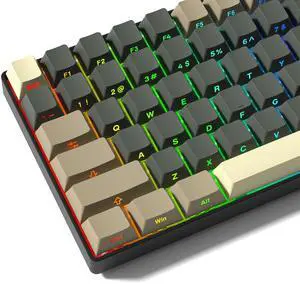 Womier Shine Through Double Shot PBT Keycaps Set, Cherry Profile Custom Keycaps 60 65 75 100 Percent for 61/64/68/84/87/100/104/108 Retro Gaming Mechanical Keyboard, Grey Brown Womier Shine Through Double Shot PBT Keycaps Set, Cherry Profile Custom Keycaps 60 65 75 100 Percent for 61/64/68/84/87/100/104/108 Retro Gaming Mechanical Keyboard, Grey Brown