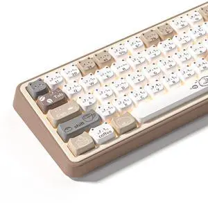 Womier Keymatic Meow Meow Squad Cat Keycaps, Dye-Sublimation PBT MOA Profile, 129 Keys Custom CuteKey caps Set for 100%, 75%, 65%, 60% Mechanical Keyboard(Only Keycap Set) Womier Keymatic Meow Meow Squad Cat Keycaps, Dye-Sublimation PBT MOA Profile, 129 Keys Custom CuteKey caps Set for 100%, 75%, 65%, 60% Mechanical Keyboard(Only Keycap Set)