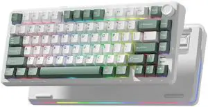Womier L75 75% Mechanical Keyboard, Wireless Gaming Keyboard with Multifunction Knob, Creamy Gasket Structure, Hot Swap, RGB Backlight, PBT Keycap, Custom Driver, Compact Layout for Win/Mac/PC Womier L75 75% Mechanical Keyboard, Wireless Gaming Keyboard with Multifunction Knob, Creamy Gasket Structure, Hot Swap, RGB Backlight, PBT Keycap, Custom Driver, Compact Layout for Win/Mac/PC