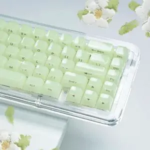 Womier Green Keycaps Jelly,Ceramic Keycaps Style,Clear Creamy Keyboard Caps | Transparent Side Printed Custom 60 65 75 100 Percent for Cherry MX/Outemu/Gateron Mechanical Keyboards (MDA Profile) Womier Green Keycaps Jelly,Ceramic Keycaps Style,Clear Creamy Keyboard Caps | Transparent Side Printed Custom 60 65 75 100 Percent for Cherry MX/Outemu/Gateron Mechanical Keyboards (MDA Profile)
