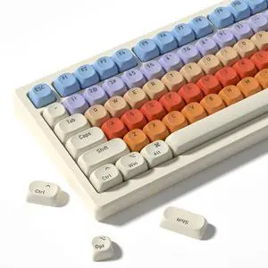 Womier Macaron Cream PBT Keycaps, Cute Pastel MOA Profile Keycaps, Dye-Sublimation Custom 125 Keys Key caps Set for Cherry Gateron MX Swithes Mechanical Keyboards Womier Macaron Cream PBT Keycaps, Cute Pastel MOA Profile Keycaps, Dye-Sublimation Custom 125 Keys Key caps Set for Cherry Gateron MX Swithes Mechanical Keyboards