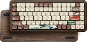 Womier 75% Wireless Creamy Keyboard with Wood Shell, QMK/VIA WD75 V2 Retro Mechanical Gaming Keyboard 8000mAh Battery, Tri-Mode Custom Key Board RGB Hot Swappable, MOA Japanese Keycap-Linear Switch Womier 75% Wireless Creamy Keyboard with Wood Shell, QMK/VIA WD75 V2 Retro Mechanical Gaming Keyboard 8000mAh Battery, Tri-Mode Custom Key Board RGB Hot Swappable, MOA Japanese Keycap-Linear Switch