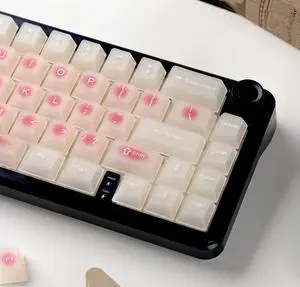 Womier Beige Jade keycaps Clear, Translucent Jelly PC Keyboard caps,Frost Shine Through keycap Set,115-keys Cherry Profile Custom keycap for 60% 65% 75% 100% Cherry Gateron MX Mechanical Keyboard Womier Beige Jade keycaps Clear, Translucent Jelly PC Keyboard caps,Frost Shine Through keycap Set,115-keys Cherry Profile Custom keycap for 60% 65% 75% 100% Cherry Gateron MX Mechanical Keyboard