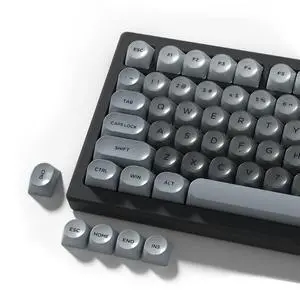 Womier PBT Keycaps, Matte Gradient Gray Jelly Keycaps, MOA Profile, 129 Keys Minimalist Style Custom Key caps for Cherry Gateron MX Mechanical Keyboard, Ergonomic, No Tear & Never Fades Womier PBT Keycaps, Matte Gradient Gray Jelly Keycaps, MOA Profile, 129 Keys Minimalist Style Custom Key caps for Cherry Gateron MX Mechanical Keyboard, Ergonomic, No Tear & Never Fades