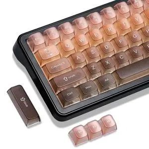 Womier Gradient Brown Frosted keycaps,Translucent Keyboard keycaps,Jelly Key caps Set,Shine Through Key caps,MDA Profile Keyboard caps for Mx Switches Mechanical Keyboard(115key) Womier Gradient Brown Frosted keycaps,Translucent Keyboard keycaps,Jelly Key caps Set,Shine Through Key caps,MDA Profile Keyboard caps for Mx Switches Mechanical Keyboard(115key)