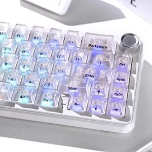 Womier White Clear keycaps, Translucent keycaps, Shine Throug Key caps Womier White Clear keycaps, Translucent keycaps, Shine Throug Key caps