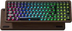 Womier Wood Creamy Keyboard with Number Pad, Wireless Gaming Keyboard-WD99 Womier Wood Creamy Keyboard with Number Pad, Wireless Gaming Keyboard-WD99