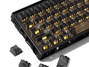 Womier Honeycomb Clear Keycaps, Black Shine Through Keycaps, Jelly Keycap Womier Honeycomb Clear Keycaps, Black Shine Through Keycaps, Jelly Keycap