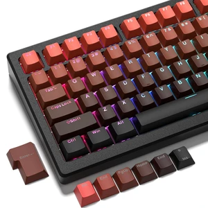 Womier PBT Keycaps, Gradation Red Keycaps Shine Through Keycaps 134 Keys Womier PBT Keycaps, Gradation Red Keycaps Shine Through Keycaps 134 Keys