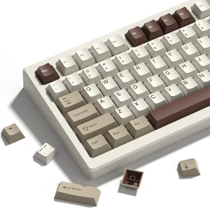 Womier Double Shot PBT Keycaps Set 138 Keys, Cherry Profile Custom Keycaps 60 65 75 100 Percent for 61/64/68/84/87/100/104/108 Retro Gaming Mechanical Keyboard, Brown White Womier Double Shot PBT Keycaps Set 138 Keys, Cherry Profile Custom Keycaps 60 65 75 100 Percent for 61/64/68/84/87/100/104/108 Retro Gaming Mechanical Keyboard, Brown White
