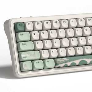 Womier PBT Keyboard Keycaps, Beige/Green MOA keycaps,Spring Tea Womier PBT Keyboard Keycaps, Beige/Green MOA keycaps,Spring Tea