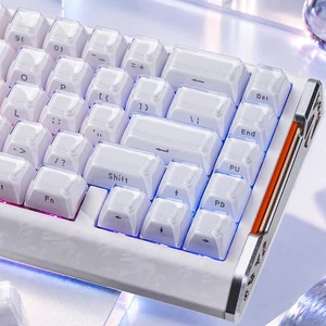 Womier Starry Sky Crystal Keycaps,124 Keys Jelly Clear Keycaps-White Glittering Keycaps Womier Starry Sky Crystal Keycaps,124 Keys Jelly Clear Keycaps-White Glittering Keycaps