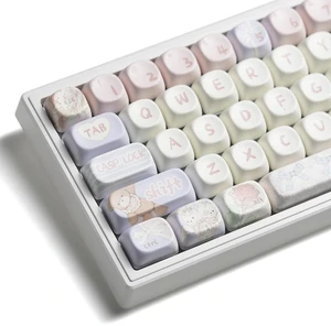 Womier PBT Keycaps Set MOA Profile Round Dye Sub Keycap, Angel Bear Womier PBT Keycaps Set MOA Profile Round Dye Sub Keycap, Angel Bear