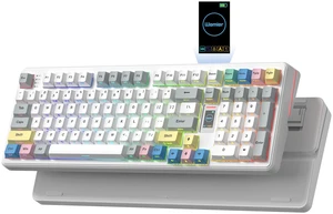 Womier Mechanical Keyboard,98% Creamy Keyboard Gaming Keyboard,White Womier Mechanical Keyboard,98% Creamy Keyboard Gaming Keyboard,White