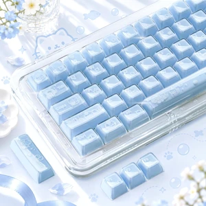 Womier Jelly Keycaps, Clear Cute Keycaps, Blue Shine through Key caps Womier Jelly Keycaps, Clear Cute Keycaps, Blue Shine through Key caps